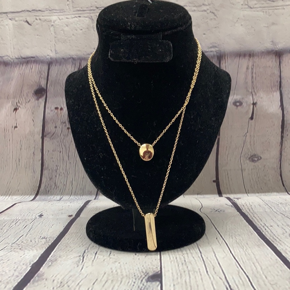 Gold chain layered necklace